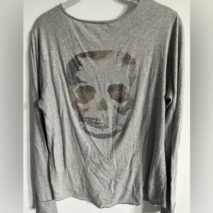Zadig & Voltaire Gray Skull Women’s Shirt